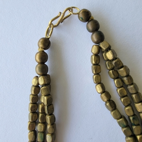 Multi Strand Mixed Media Necklace Made in India - Picture 11 of 14